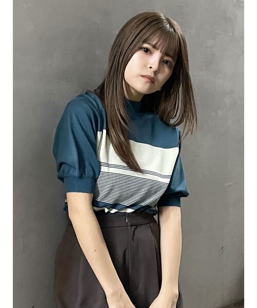 MURUA（ムルーア）の「ハーフパフスリーブニット（ニット/セーター・レディース・アイボリー/ブラック/その他1/オレンジ・FREE）」の17枚目の写真