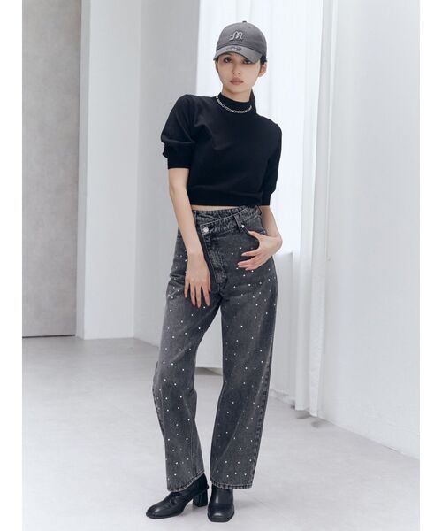 MURUA（ムルーア）の「ハーフパフスリーブニット（ニット/セーター・レディース・アイボリー/ブラック/その他1/オレンジ・FREE）」の22枚目の写真