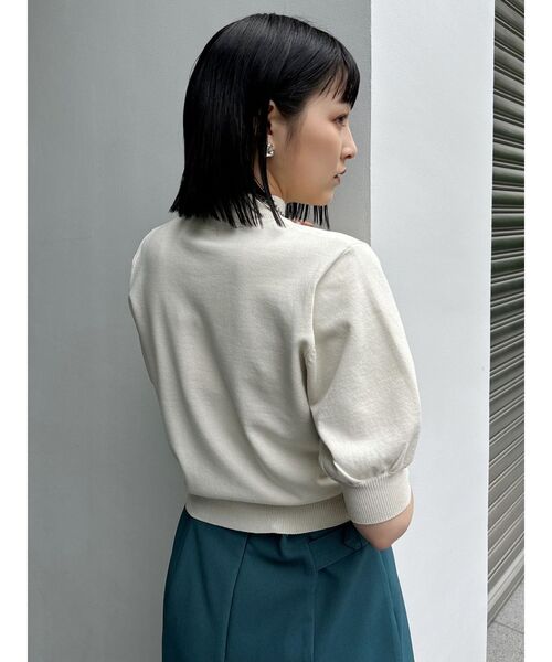 MURUA（ムルーア）の「ハーフパフスリーブニット（ニット/セーター・レディース・アイボリー/ブラック/その他1/オレンジ・FREE）」の14枚目の写真