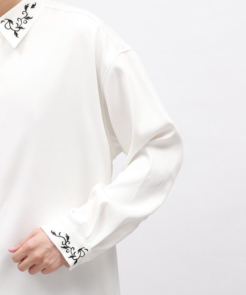 LAKOLE（ラコレ）の「襟カフス刺繍長袖シャツ / 139954（シャツ/ブラウス・メンズ・ブラック/ホワイト/グリーン・MEDIUM/LARGE/X-LARGE）」の21枚目の写真