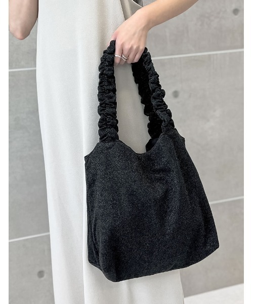 Re:EDIT(リエディ)の「ラメフリルハンドバッグ(ハンドバッグ・レディース・ブラック系その他/ブラック・FREE)」の4枚目の写真
