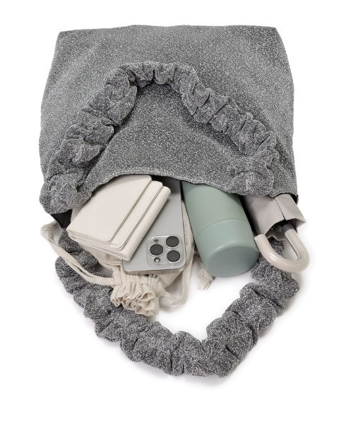 Re:EDIT(リエディ)の「ラメフリルハンドバッグ(ハンドバッグ・レディース・ブラック系その他/ブラック・FREE)」の10枚目の写真