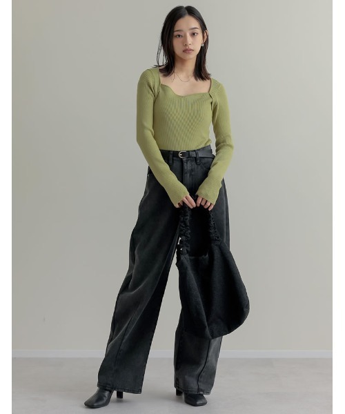 Re:EDIT(リエディ)の「ラメフリルハンドバッグ(ハンドバッグ・レディース・ブラック系その他/ブラック・FREE)」の14枚目の写真