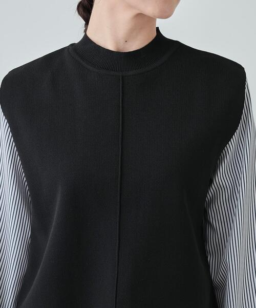 DRESKIP（ドレスキップ）の「◆【2点セット】着回し自在 ニットベスト＋フレアシルエットブラウス（その他トップス・レディース・ブラック/チャコールグレー/サンドベージュ/グリーン・04/03/02）」の10枚目の写真