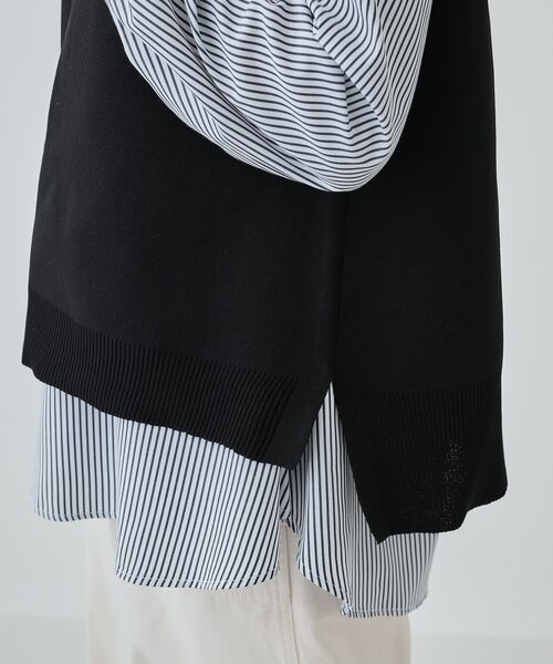 DRESKIP（ドレスキップ）の「◆【2点セット】着回し自在 ニットベスト＋フレアシルエットブラウス（その他トップス・レディース・ブラック/チャコールグレー/サンドベージュ/グリーン・04/03/02）」の12枚目の写真