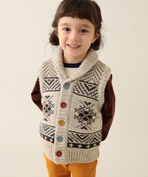 BEAMS mini | DOG ニットベスト 2024FW（90～130cm）(ベスト)