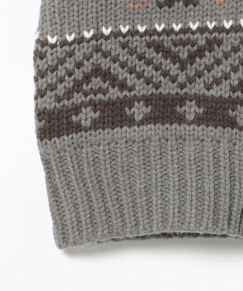 BEAMS mini（ビームスミニ）の「DOG ニットベスト 2024FW（90～130cm）（ベスト・キッズ・チャコールグレー/ホワイト系その他5・120/90/100/110/130）」の11枚目の写真