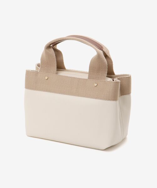 le.coeur blanc（ルクールブラン）の「PUパーテーショントート（トートバッグ・レディース・アイボリー/ブラック/グレー・FREE）」の9枚目の写真