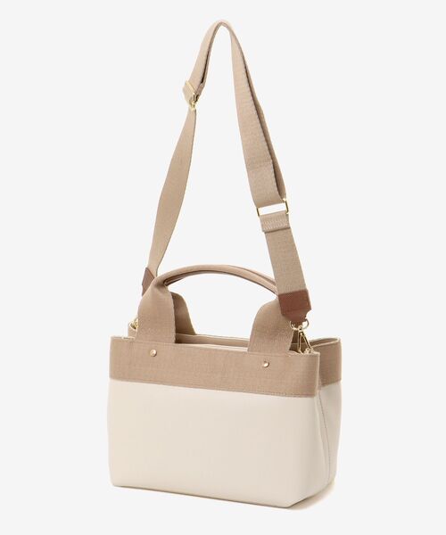 le.coeur blanc（ルクールブラン）の「PUパーテーショントート（トートバッグ・レディース・アイボリー/ブラック/グレー・FREE）」の19枚目の写真