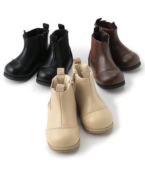 petit main（プティマイン）の「サイドゴアブーツ（ブーツ・キッズ・ライトベージュ/ブラウン/ブラック・15cm/16cm/17cm/18cm/14cm/19cm）」の14枚目の写真