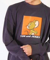 (DV)【トムとジェリー】【ユニセックス】プリント 長袖 Tシャツ
