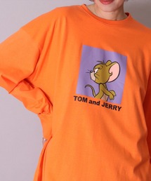 (DV)【トムとジェリー】【ユニセックス】プリント 長袖 Tシャツ