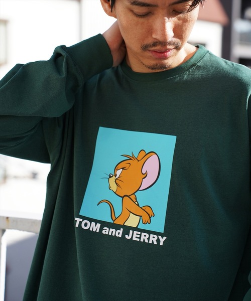 Tom&Jerry(トムアンドジェリー)の「(DV)【トムとジェリー】【ユニセックス】プリント 長袖 Tシャツ(Tシャツ/カットソー・メンズ・ベージュ/ホワイト系2/ホワイト系1/ダークグリーン/ネイビー/チャコールグレー/オレンジ/ブラック・X-LARGE/MEDIUM/LARGE)」の6枚目の写真