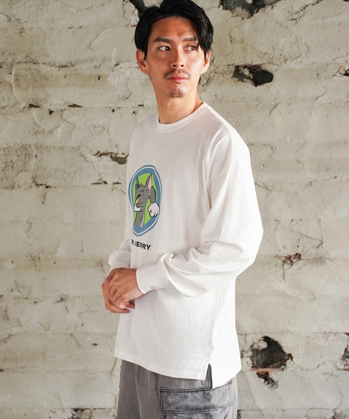 Tom&Jerry(トムアンドジェリー)の「(DV)【トムとジェリー】【ユニセックス】プリント 長袖 Tシャツ(Tシャツ/カットソー・メンズ・ベージュ/ホワイト系2/ホワイト系1/ダークグリーン/ネイビー/チャコールグレー/オレンジ/ブラック・X-LARGE/MEDIUM/LARGE)」の14枚目の写真
