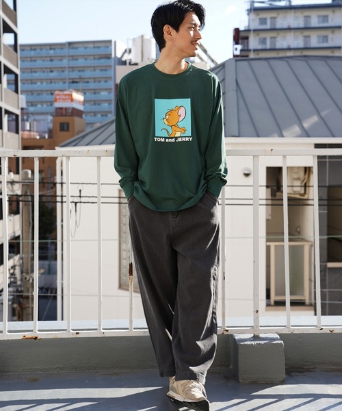 Tom&Jerry(トムアンドジェリー)の「(DV)【トムとジェリー】【ユニセックス】プリント 長袖 Tシャツ(Tシャツ/カットソー・メンズ・ベージュ/ホワイト系2/ホワイト系1/ダークグリーン/ネイビー/チャコールグレー/オレンジ/ブラック・X-LARGE/MEDIUM/LARGE)」の17枚目の写真