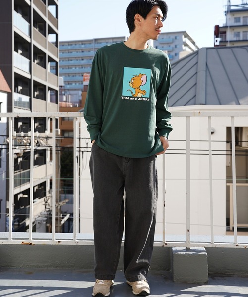 Tom&Jerry(トムアンドジェリー)の「(DV)【トムとジェリー】【ユニセックス】プリント 長袖 Tシャツ(Tシャツ/カットソー・メンズ・ベージュ/ホワイト系2/ホワイト系1/ダークグリーン/ネイビー/チャコールグレー/オレンジ/ブラック・X-LARGE/MEDIUM/LARGE)」の20枚目の写真