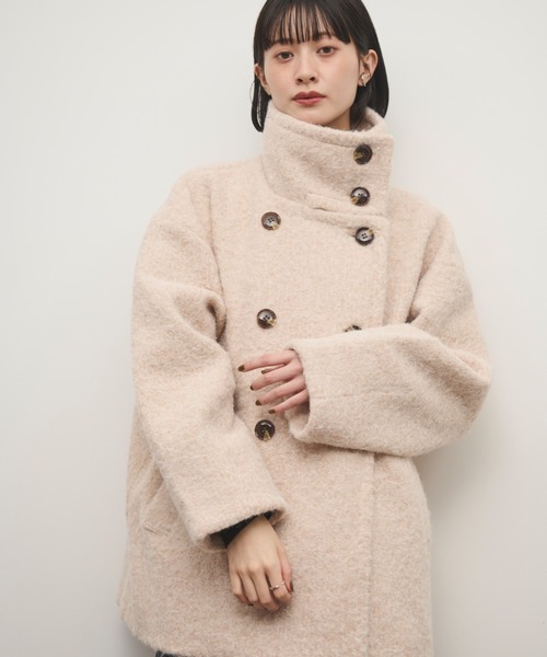 Shelly island（シェリーアイランド）の「2WAYシャギーミドルコート