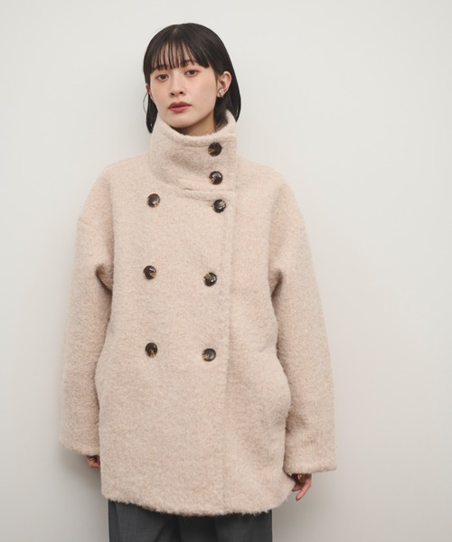 amiur 2way シャギーミディコート　2024ベージュ 2way shaggy midi coat【Amiur × minami】 / 2wayシャギーミディ