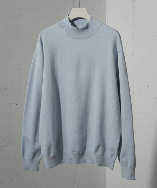 SENSE OF PLACE by URBAN RESEARCH(センスオブプレイスバイアーバンリサーチ)の「ストレッチモックネックニット(ニット/セーター・メンズ・アイボリー/レッド/ライトブルー/ブラック/ネイビー/ブラウン/ブラック系その他・LARGE/MEDIUM)」の13枚目の写真