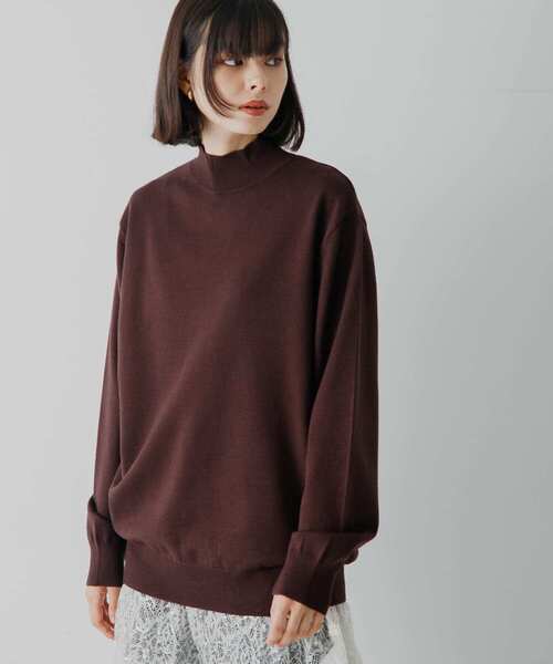 SENSE OF PLACE by URBAN RESEARCH(センスオブプレイスバイアーバンリサーチ)の「ストレッチモックネックニット(ニット/セーター・メンズ・アイボリー/レッド/ライトブルー/ブラック/ネイビー/ブラウン/ブラック系その他・LARGE/MEDIUM)」の17枚目の写真