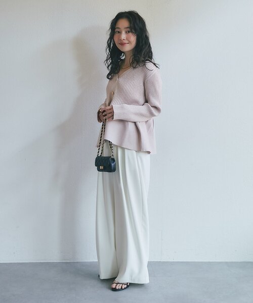 RISA監修・ミントグリーン追加・5サイズあり】2タックワイドパンツ