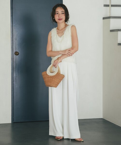 RISA監修・ミントグリーン追加・5サイズあり】2タックワイドパンツ