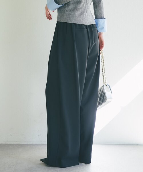 RISA監修・ミントグリーン追加・5サイズあり】2タックワイドパンツ