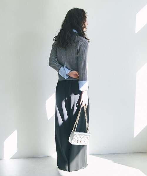 RISA監修・ミントグリーン追加・5サイズあり】2タックワイドパンツ