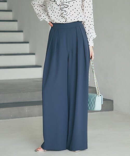 RISA監修・5サイズあり】2タックワイドパンツ（スラックス）｜La