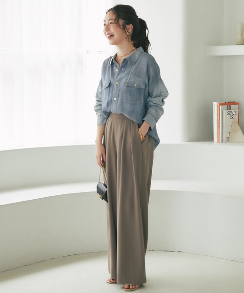 RISA監修・全骨格対応・5サイズあり】2タックワイドパンツ（スラックス