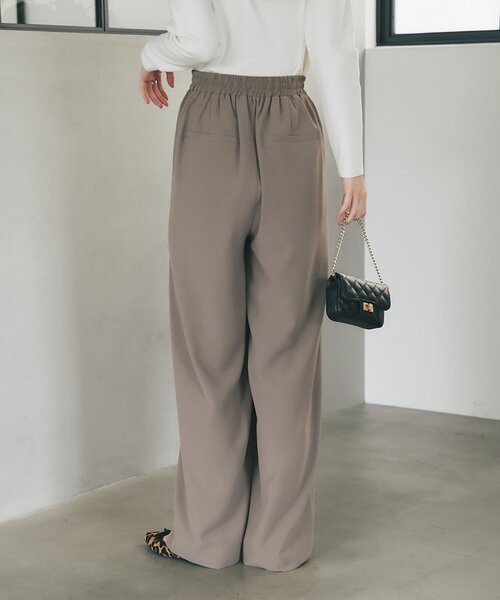 RISA監修・ミントグリーン追加・5サイズあり】2タックワイドパンツ