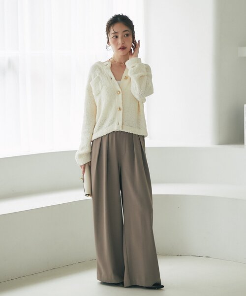 RISA監修・5サイズあり】2タックワイドパンツ（スラックス）｜La