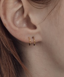 ダブルライン ピアス 華奢 ゴールド シルバー