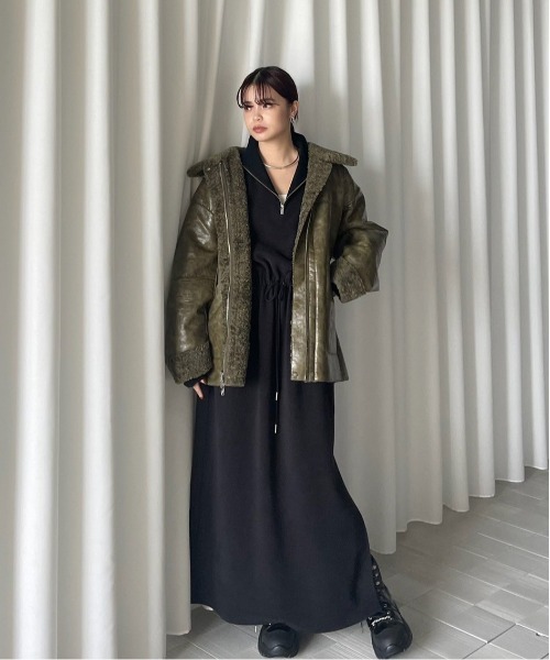 ジャケット・アウター UND REVERSIBLE BONDING JACKET AMERI UND REVERSIBLE BONDING JACKET（ライダースジャケット）｜Ameri