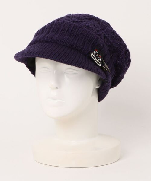 ANNA SUI（アナスイ）の「ニットキャップ（ニットキャップ/ビーニー・レディース・パープル/ブラック・FREE）」の6枚目の写真
