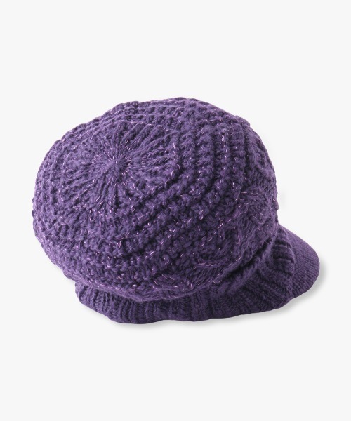 ANNA SUI（アナスイ）の「ニットキャップ（ニットキャップ/ビーニー・レディース・パープル/ブラック・FREE）」の5枚目の写真