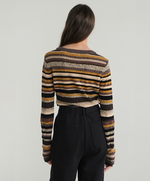 MOLE MIX BORDER KNIT TOPS（ニット/セーター）｜CLANE（クラネ