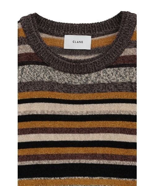 MOLE MIX BORDER KNIT TOPS（ニット/セーター）｜CLANE（クラネ）の