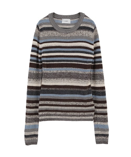 MOLE MIX BORDER KNIT TOPS（ニット/セーター）｜CLANE（クラネ