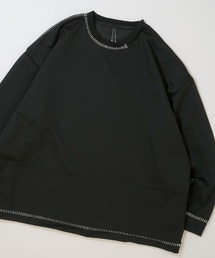 cardboard knit stitching crew neck cutsew/ダンボールニット ステッチング クルーネック カットソー レディース メンズ
