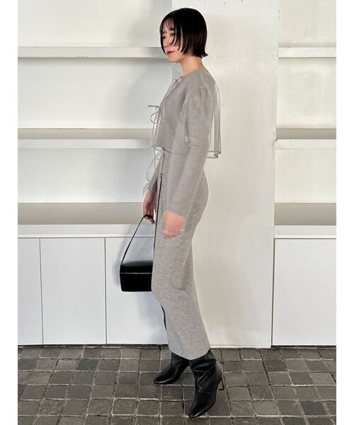 LAGUNAMOON(ラグナムーン)の「チュールカーデセットニットワンピース(ワンピース・レディース・アイボリー/ブラック/グレー・SMALL/MEDIUM)」の8枚目の写真