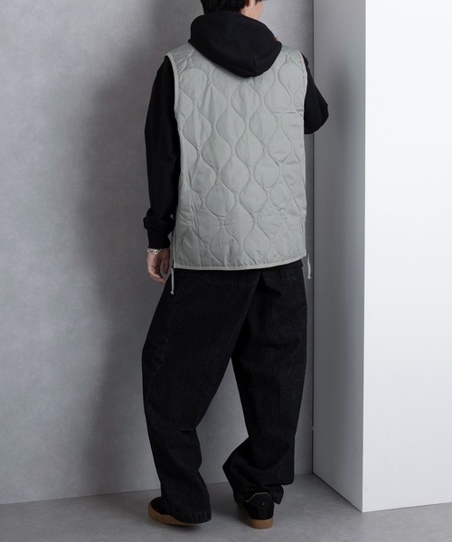 TAION(タイオン)の「【TAION】MILITARY W-ZIP V NECK DOWN JKT TAION-101ZML-1(ダウンベスト・メンズ・ブラック/ダークオリーブ/ダークグリーン・M/L/XL)」の18枚目の写真