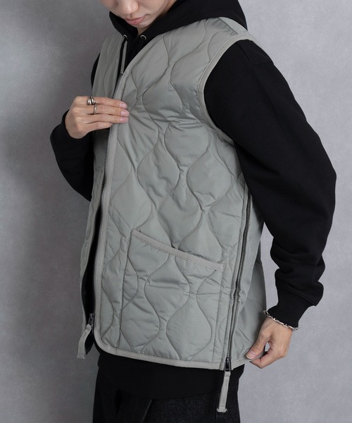 TAION(タイオン)の「【TAION】MILITARY W-ZIP V NECK DOWN JKT TAION-101ZML-1(ダウンベスト・メンズ・ブラック/ダークオリーブ/ダークグリーン・M/L/XL)」の13枚目の写真