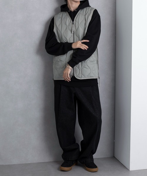 TAION(タイオン)の「【TAION】MILITARY W-ZIP V NECK DOWN JKT TAION-101ZML-1(ダウンベスト・メンズ・ブラック/ダークオリーブ/ダークグリーン・M/L/XL)」の15枚目の写真