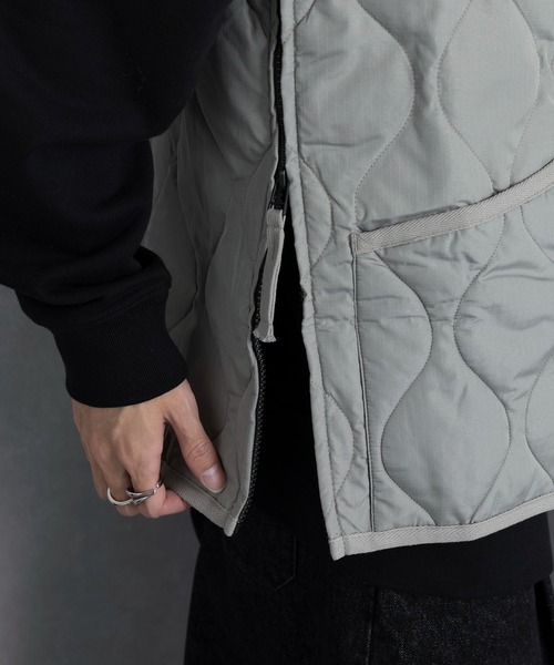TAION(タイオン)の「【TAION】MILITARY W-ZIP V NECK DOWN JKT TAION-101ZML-1(ダウンベスト・メンズ・ブラック/ダークオリーブ/ダークグリーン・M/L/XL)」の20枚目の写真