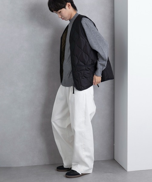 TAION(タイオン)の「【TAION】MILITARY W-ZIP V NECK DOWN JKT TAION-101ZML-1(ダウンベスト・メンズ・ブラック/ダークオリーブ/ダークグリーン・M/L/XL)」の9枚目の写真