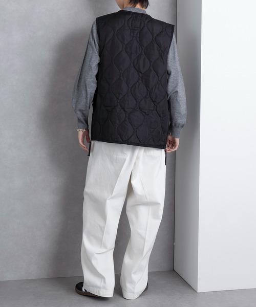 TAION(タイオン)の「【TAION】MILITARY W-ZIP V NECK DOWN JKT TAION-101ZML-1(ダウンベスト・メンズ・ブラック/ダークオリーブ/ダークグリーン・M/L/XL)」の10枚目の写真