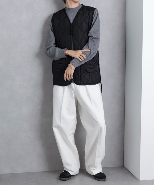 TAION(タイオン)の「【TAION】MILITARY W-ZIP V NECK DOWN JKT TAION-101ZML-1(ダウンベスト・メンズ・ブラック/ダークオリーブ/ダークグリーン・M/L/XL)」の6枚目の写真