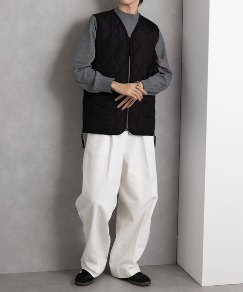 TAION(タイオン)の「【TAION】MILITARY W-ZIP V NECK DOWN JKT TAION-101ZML-1(ダウンベスト・メンズ・ブラック/ダークオリーブ/ダークグリーン・M/L/XL)」の7枚目の写真