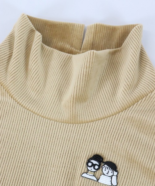 STUDIO PICONE(スタジオピッコーネ)の「起毛リブ長袖ハイネックプルオーバー(Tシャツ/カットソー・レディース・ピンク/ホワイト/ベージュ・L/M/LL)」の9枚目の写真